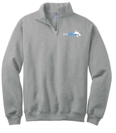 JHS185-Edward Bleeker Jerzee Nublend - Oxford 1/4-Zip Cadet Collar Sweatshirt