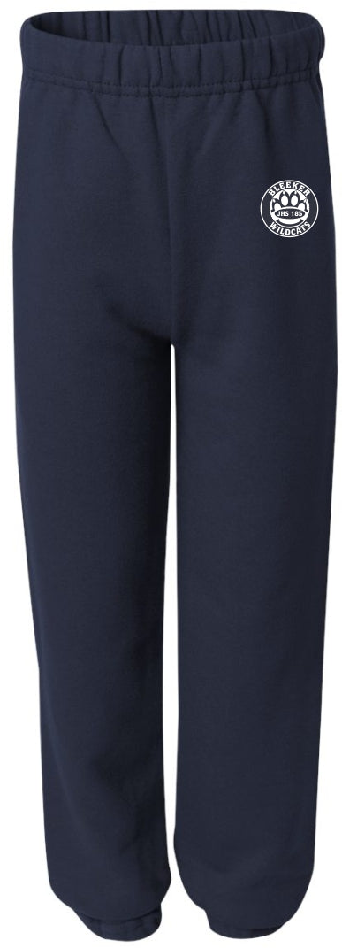 JHS185-Edward Bleeker Navy Youth Large Sweatpant. Youth Large Only!